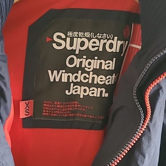 Superdry Original Windcheater Japan Jacket - Size  XS - Navy/Red - Picture 2 of 10